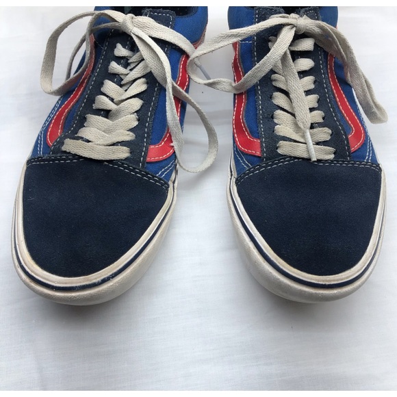 Vans Tri-Tone Comfycush old skool sneakers dress blues / blue / red 6.5men 8wome - Picture 7 of 9